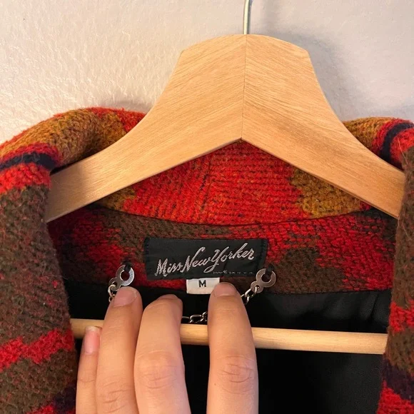 Vintage Miss New Yorker Southwestern Blanket Jacket - Picture 2 of 7